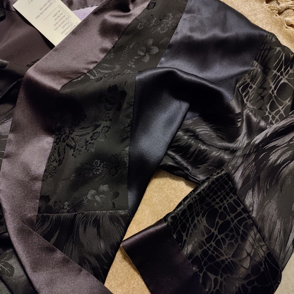 Hand crafted Kimono style mixed silk patch duster, one size - Picture 10 of 13